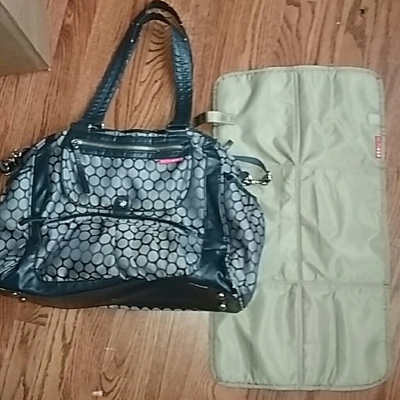 *SOLD* HP!!🎉 Skip Hop diaper bag Navy blue silver - Picture 8 of 8